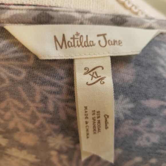 MATILDA JANE FLORAL BLK MULTI COLOR SHIFT DRESS WITH DECORATIVE BACK BUTTONS XL - Picture 3 of 6